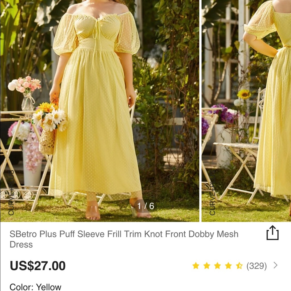 Yellow polka dot dress